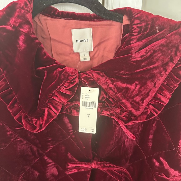 Anthropologie Maeve Velvet Hazel Quilted Jacket Brand New With Tags Size Small - Picture 6 of 10